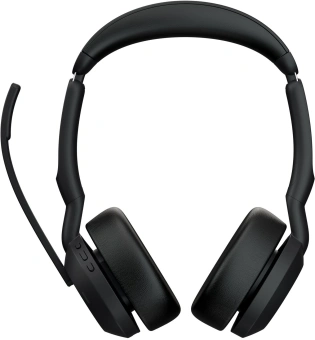 Наушники с микрофоном Jabra Evolve2 55 Link380а MS Stereo Stand черный накладные BT оголовье (25599-999-989) - купить недорого с доставкой в интернет-магазине