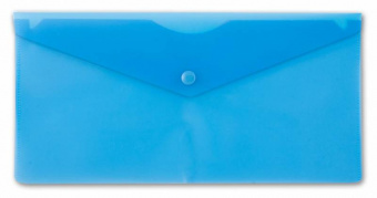 Конверт на кнопке Бюрократ -PK805ABLU пластик 0.18мм синий TRAVEL формат - купить недорого с доставкой в интернет-магазине