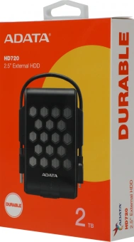 Жесткий диск A-Data USB3.0 2TB AHD720-2TU31-CBK HD720 DashDrive Durable 2.5" черный - купить недорого с доставкой в интернет-магазине