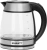 Чайник электрический Scarlett SC-EK27G54 1.7л. 1800Вт серебристый/черный корпус: стекло/металл/пластик - купить недорого с доставкой в интернет-магазине