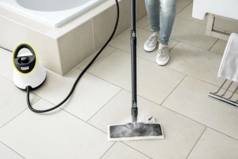 Пароочиститель напольный Karcher EasyFix SC 2 Deluxe 1500Вт белый/желтый - купить недорого с доставкой в интернет-магазине