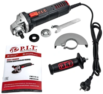 Углошлифовальная машина P.I.T. PWS115-C 800Вт 11000об/мин рез.шпин.:M14 d=115мм - купить недорого с доставкой в интернет-магазине