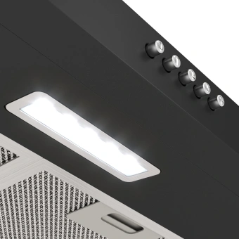 Вытяжка козырьковая Elikor Eco ONE 50 BK черный управление: кнопочное - купить недорого с доставкой в интернет-магазине