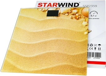 Весы напольные электронные Starwind SSP2359 макс.180кг рисунок - купить недорого с доставкой в интернет-магазине