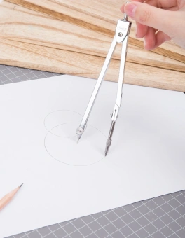 Циркуль Deli E8603 металл в компл.:грифель - купить недорого с доставкой в интернет-магазине