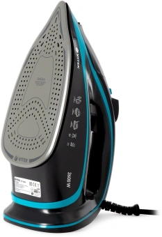 Утюг Vitek VT-8334 2600Вт черный/бирюзовый - купить недорого с доставкой в интернет-магазине