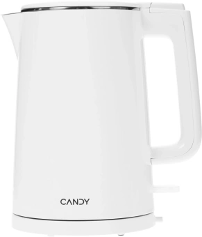 Чайник электрический Candy CK-102 1.5л. 2200Вт белый корпус: нерж.сталь/пластик - купить недорого с доставкой в интернет-магазине