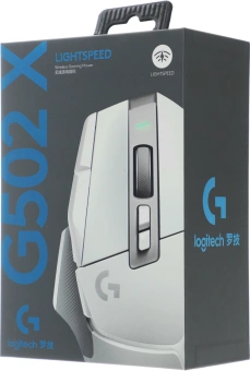 Мышь Logitech G502 X Lightspeed белый оптическая 25600dpi беспров. USB 13but (910-006228) - купить недорого с доставкой в интернет-магазине