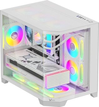 Корпус Formula Crystal Z6M Floe белый без БП ATX 4x120mm 2xUSB3.0 audio bott PSU - купить недорого с доставкой в интернет-магазине