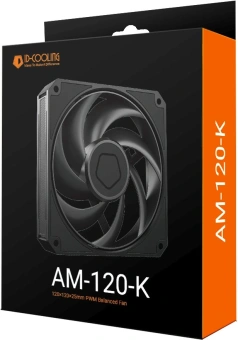 Вентилятор для корпуса ID-Cooling AM-120-K 120х120x25 черный 4-pin 31дБ Ret - купить недорого с доставкой в интернет-магазине
