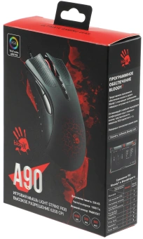 Мышь A4Tech Bloody A90 черный оптическая 6200dpi USB 8but - купить недорого с доставкой в интернет-магазине
