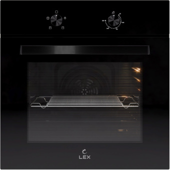 Духовой шкаф Электрический Lex EDM 040 BBL черный - купить недорого с доставкой в интернет-магазине
