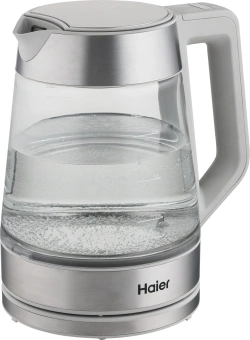 Чайник электрический Haier HK-501 1.7л. 2400Вт серый корпус: стекло/пластик (TD0036930RU) - купить недорого с доставкой в интернет-магазине