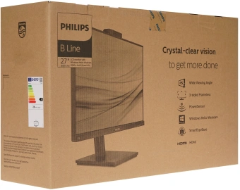 Монитор Philips 27" B Line 275B1H черный IPS LED 16:9 DVI HDMI M/M Cam матовая HAS Piv 350cd 178гр/178гр 2560x1440 75Hz DP QHD USB 6.42кг - купить недорого с доставкой в интернет-магазине