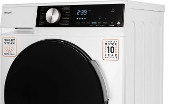 Стиральная машина Weissgauff Premium WMD 47148 DC Inverter Steam класс: A загр.фронтальная макс.:8кг (с сушкой) белый инвертор - купить недорого с доставкой в интернет-магазине