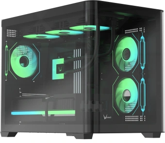 Корпус Formula Crystal U2M Floe черный без БП mATX 1xUSB3.0 1xUSB3.1 audio bott PSU - купить недорого с доставкой в интернет-магазине
