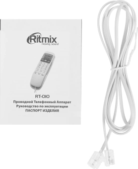 Телефон проводной Ritmix RT-010 белый - купить недорого с доставкой в интернет-магазине