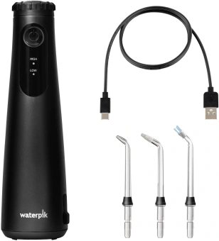 Ирригатор Waterpik Cordless Plus WF-26 портатив. 3насад. черный - купить недорого с доставкой в интернет-магазине