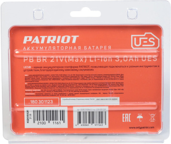 Батарея аккумуляторная Patriot 180301123 21В 3Ач Li-Ion - купить недорого с доставкой в интернет-магазине