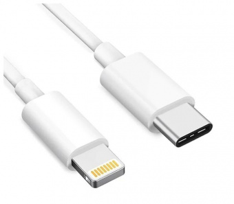 Кабель Buro PD18W USB Type-C (m)-Lightning (m) 1м белый - купить недорого с доставкой в интернет-магазине