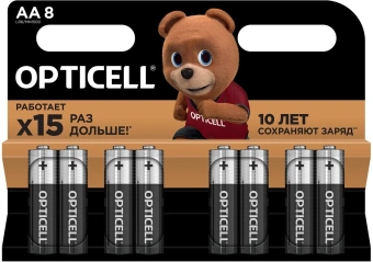 Батарея Opticell Basic LR6 AA (8шт) блистер - цена, купить или заказать с доставкой в интернет-магазине Батарея Opticell Basic LR6 AA (8шт) блистер - купить недорого с доставкой в интернет-магазине