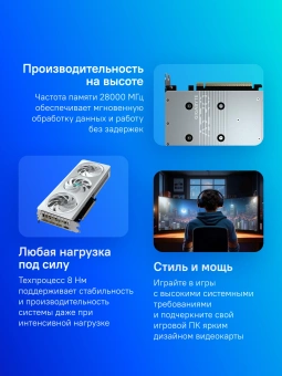 Видеокарта Gigabyte PCI-E 5.0 GV-N5060AERO OC-8GD 1.0 NVIDIA GeForce RTX 5060 8Gb 128bit GDDR7 2595/28000 HDMIx1 DPx3 HDCP Ret - купить недорого с доставкой в интернет-магазине