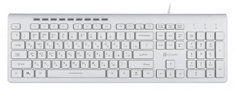 Клавиатура Оклик 490ML белый USB slim Multimedia LED - купить недорого с доставкой в интернет-магазине