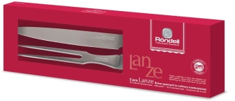 Набор ножей кухон. Rondell Lanze RD-479 компл.:2предм. стальной/черный подар.коробка - купить недорого с доставкой в интернет-магазине