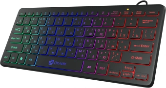 Клавиатура Оклик 300S черный USB slim LED (1696461) кабель 1.6м - купить недорого с доставкой в интернет-магазине