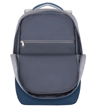 Рюкзак для ноутбука 17.3" Riva 7567 серый/темно-синий полиэстер - купить недорого с доставкой в интернет-магазине