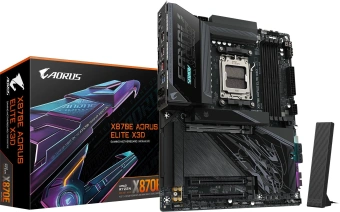 Материнская плата Gigabyte X870E AORUS ELITE X3D Socket AM5 AMD X870E 4xDDR5 ATX AC`97 8ch(7.1) 5Gigabit RAID+HDMI - купить недорого с доставкой в интернет-магазине