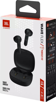 Гарнитура вкладыши JBL Wave Flex черный беспроводные bluetooth в ушной раковине (JBLWFLEXBLK) - купить недорого с доставкой в интернет-магазине