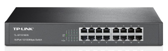 Коммутатор TP-Link TL-SF1016DS (L2) 16x100Мбит/с неуправляемый - купить недорого с доставкой в интернет-магазине