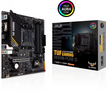 Материнская плата Asus TUF GAMING A520M-PLUS II Soc-AM4 AMD A520 4xDDR4 mATX AC`97 8ch(7.1) GbLAN RAID+VGA+HDMI+DP - купить недорого с доставкой в интернет-магазине