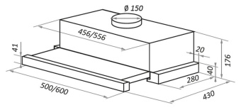 Вытяжка встраиваемая Maunfeld VS Fast 50 черный управление: кулисные переключатели (1 мотор) - цена, купить или заказать с доставкой в интернет-магазине Вытяжка встраиваемая Maunfeld VS Fast 50 черный управление: кулисные переключатели (1 мотор) - купить недорого с доставкой в интернет-магазине