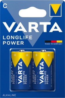 Батарея Varta Longlife power LR14 BL2 Alkaline C (2шт) блистер - купить недорого с доставкой в интернет-магазине