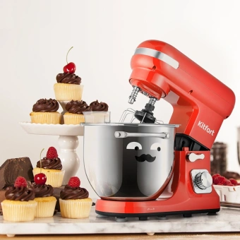 Миксер планетарный Kitfort КТ-3416-1 1400Вт красный - купить недорого с доставкой в интернет-магазине