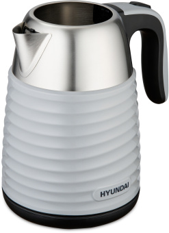 Чайник электрический Hyundai HYK-S4804 1.7л. 2200Вт серый/черный корпус: металл - купить недорого с доставкой в интернет-магазине