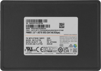 Накопитель SSD Samsung SATA-III 1.92TB MZ7L31T9HBLT-00B7C PM893 2.5" 1 DWPD OEM - купить недорого с доставкой в интернет-магазине