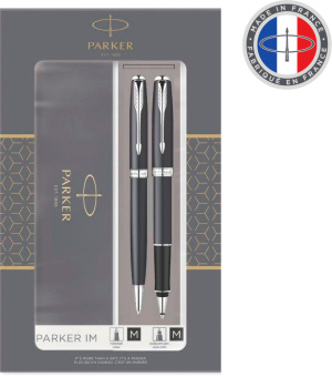 Набор ручек Parker Sonnet (CW2093259) LaqBlack CT M подар.кор. ручка роллер, ручка шариковая - купить недорого с доставкой в интернет-магазине