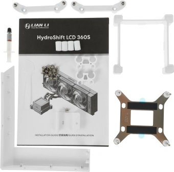 Система водяного охлаждения Lian-Li HydroShift LCD 360S Soc-AM5/AM4/1700/1851 белый 4-pin 29.8dB Al+Cu LCD 330W Ret (G89.GHSLCD36SW.R0) - купить недорого с доставкой в интернет-магазине