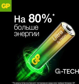 Батарея GP Ultra Alkaline 24AUA21-2CRSBC4 AAA (4шт) блистер - купить недорого с доставкой в интернет-магазине