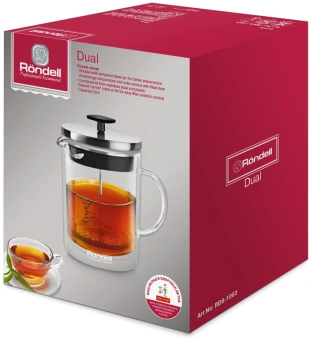 Френч-пресс Rondell Dual RDS-1063 0.8л прозрачный - купить недорого с доставкой в интернет-магазине