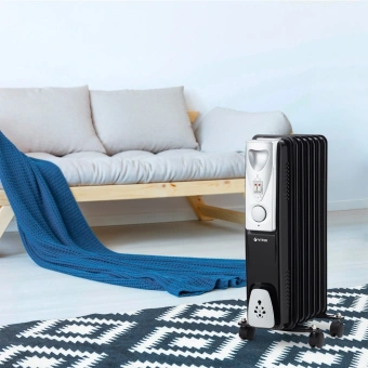 Радиатор масляный Vitek VT-1717 1500Вт черный - купить недорого с доставкой в интернет-магазине