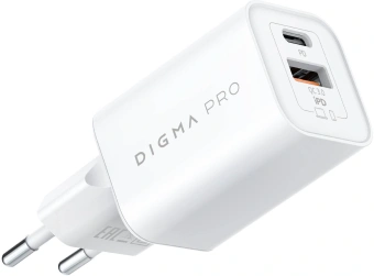 Сетевое зар./устр. Digma Pro DPW6C 65W 3.25A (PD+QC) USB-C/USB-A универсальное белый (DPW6С6GX11WH) - купить недорого с доставкой в интернет-магазине