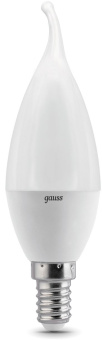 Лампа светодиодная Gauss 6.5Вт цок.:E14 свеча 220B 3000K св.свеч.бел.теп. (упак.:10шт) (104101107) - купить недорого с доставкой в интернет-магазине
