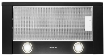 Вытяжка встраиваемая Hyundai HBH 6236 BG черный управление: кулисные переключатели (1 мотор) - купить недорого с доставкой в интернет-магазине
