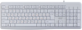 Клавиатура Acer OKW500 белый USB Multimedia (ZL.KBDEE.01S) кабель 1.8м - купить недорого с доставкой в интернет-магазине