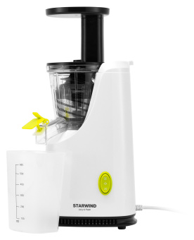 Соковыжималка шнековая Starwind SJ3112 200Вт рез.сок.:600мл. белый - купить недорого с доставкой в интернет-магазине
