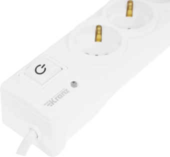 Сетевой фильтр Kranz 13-4700 3м (5 розеток) белый (коробка) - купить недорого с доставкой в интернет-магазине